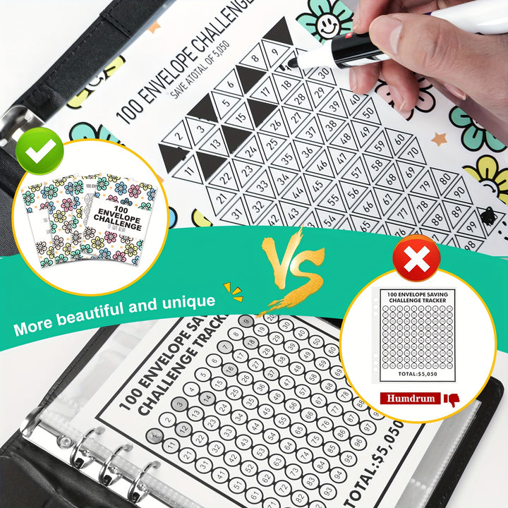 Dr.Love [Upgraded version]100 Envelope Saving Challenge Binder, Budget Binder, Money Saving Challenge Book, Saving Challenge Notebook, Money Organizer, Budget Planner Book for Budgeting. - Total Trends Fusion