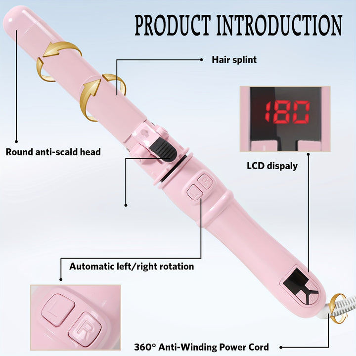 1pc Hair Curling Iron, 4 Colors Hair Curler, Big Curling Iron For Big Curling, Qualified Hot Tool Curling Iron As A Gift - Total Trends Fusion