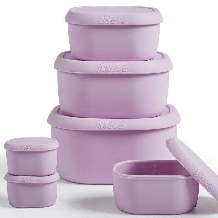 6Pcs/Set Nesting Silicone Food Storage Containers With Lids, BPA Free Reusable Meal Prep Silicone Containers Airtight, Freezer Dishwasher Safe (33.8oz, 20oz, 10oz, 6.7oz, 1.3oz) - Total Trends Fusion