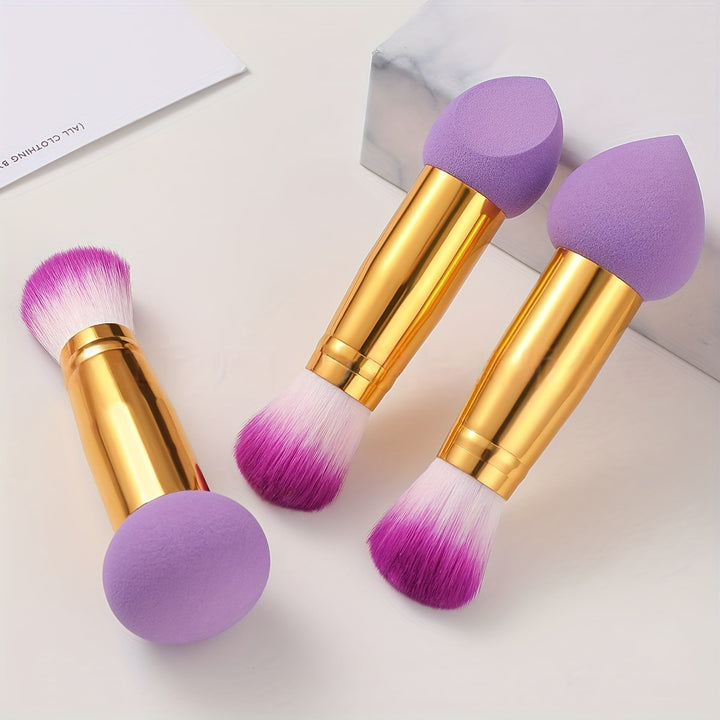 3 Sets Of Double Head Sponge Makeup Powder - Total Trends Fusion
