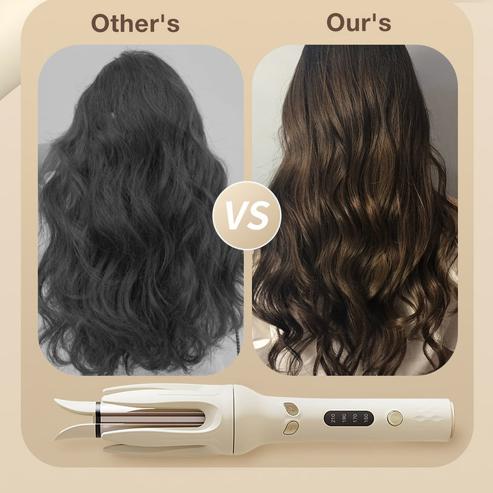 28mm Large Barrel Genai Automatic Hair Curler - 4 Temperature Modes, Advanced Negative Ion Generator, Intelligent Timer & Sensor, Auto Shut-Off for Enhanced Safety and Easy Styling Experience - Total Trends Fusion