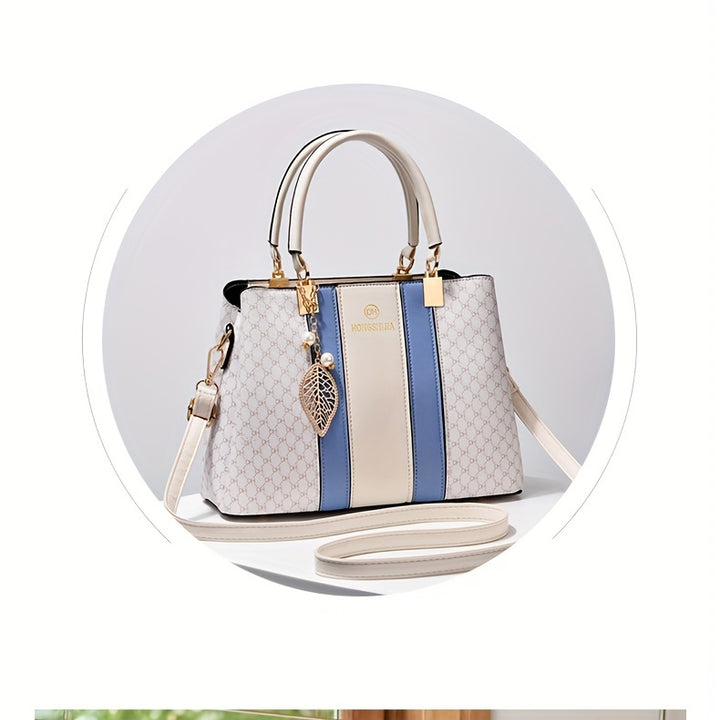Fashionable texture and versatile large capacity printed letter handbag