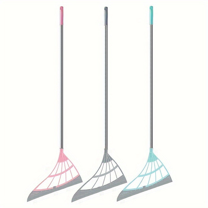 Magic Silicone Broom, Broom Rubber Strip, Sweep Cleaning Floor Wiper, Domestic Toilet Lazy Broom, Effective Glass and Fine Dust Sweeper, Perfect for Hard Floor Cleaning, Durable Plastic Handle, Home cleaning product - Total Trends Fusion