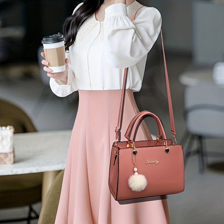 Small Fashion Purses and Handbags for Women Ladies Crossbody Bags Top Handle Satchel Shoulder Bags Totes with Pendant - Total Trends Fusion