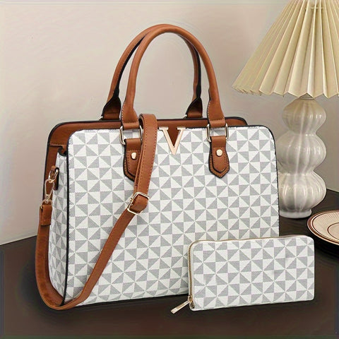 2-Piece Women's Fashion Shoulder Bag With Coin Purse Set Suitable For Daily Use, Work, Travel, Party - Total Trends Fusion