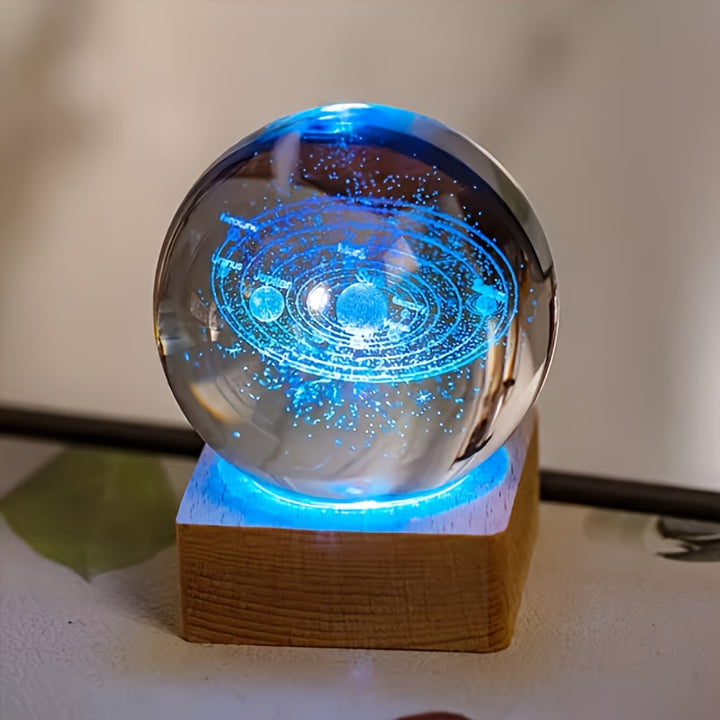 Creative 3D Solar Galaxy, Milky Way Interior, Carved Luminous Crystal Ball, Night Light, Senior Gifts, Graduation Season, Birthday Gifts, Girlfriends, Objects, Teachers, Classmates, Halloween, Christmas, Valentine's Day - Total Trends Fusion