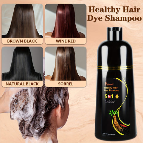5 In 1 Hair Colour Shampoo, Long Lasting Hair Colour Shampoo, Instant Hair Colour Shampoo, For Men And Women.500ML/16.94FL.OZ Halloween - Total Trends Fusion