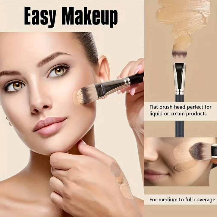 Premium Champagne Golden Makeup Brushes With Travel Portable Case Professional Foundation Blush Eyeshadow Blending Makeup Beauty Tool Christmas Gift Ideal For Women Create Flawless Makeup - Gift Set Mother's Day Gift - Total Trends Fusion