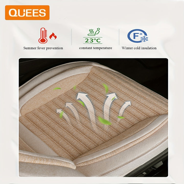 Full Set Seat Covers - Linen Seat Cover Front and Rear Seat Cushion Universal for SUVs and Trucks - Total Trends Fusion