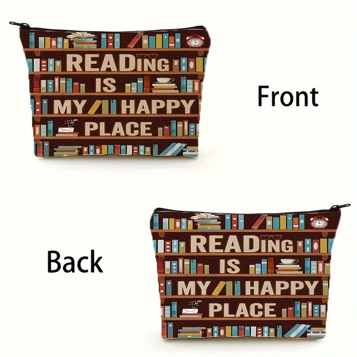 Chic Waterproof Cosmetic Bag for Women - Perfect Gift for Readers, Librarians & Book Lovers - Ideal for Travel & Everyday Use - Total Trends Fusion