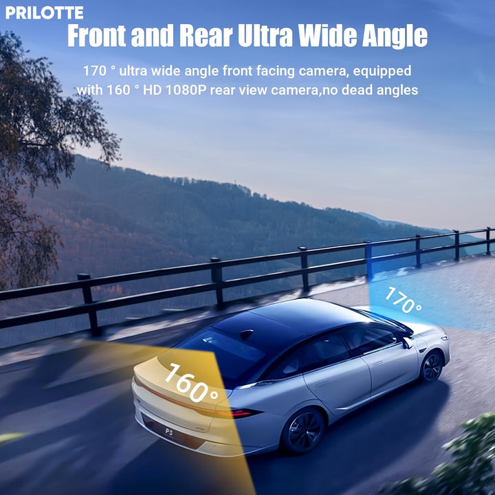 Dash Camera For Cars, 4K Full UHD Car Camera Front Rear With Free 32GB SD Card, Dashcams For Cars With Night Vision, 24 Hours Parking Mode, WDR, G-Sensor, Motion Detection
