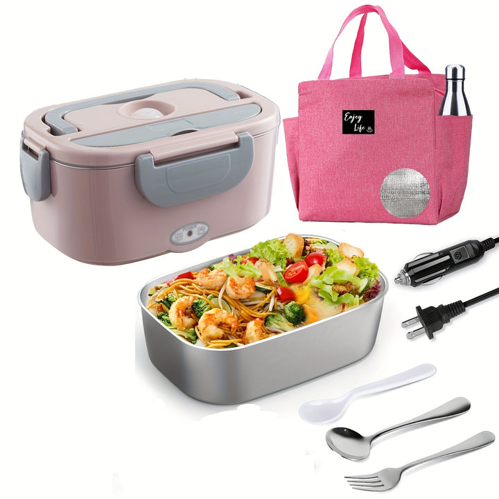 Electric Lunch Box Food Heater for Work - 12V/24V/110V Food Warmer for Car Truck Outdoor with Stainless Steel Containers Potable Heating lunch Box for Adults Camping - Total Trends Fusion