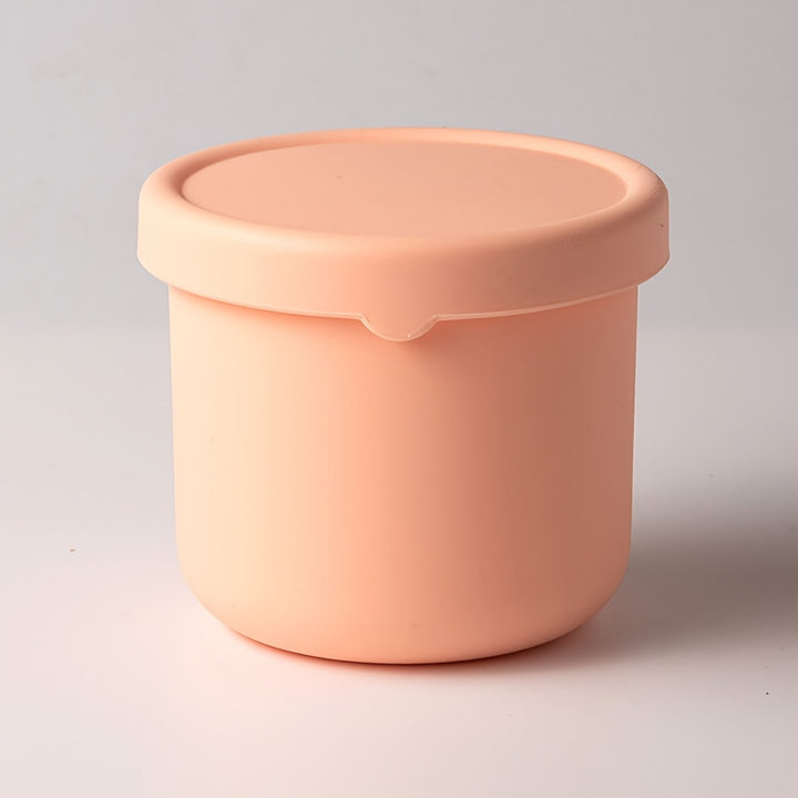 Versatile Silicone Fresh-Keeping Box - BPA-Free, Microwave & Freezer Safe, Perfect for Fruits, Vegetables, and Lunches - Round Kitchen Storage Container with Flip-Top Lid - Total Trends Fusion