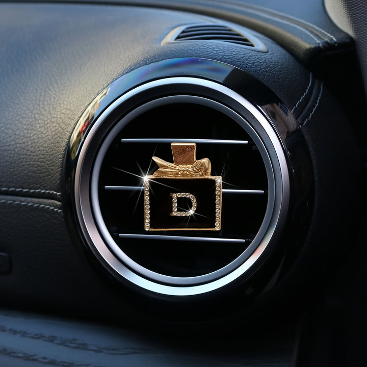 Elegant Diamond Perfume Bottle Car Air Freshener: Women'S Car Air Freshener with Fragrance Source - Scented Slips for Your Car'S Air Conditioning Blade - Total Trends Fusion