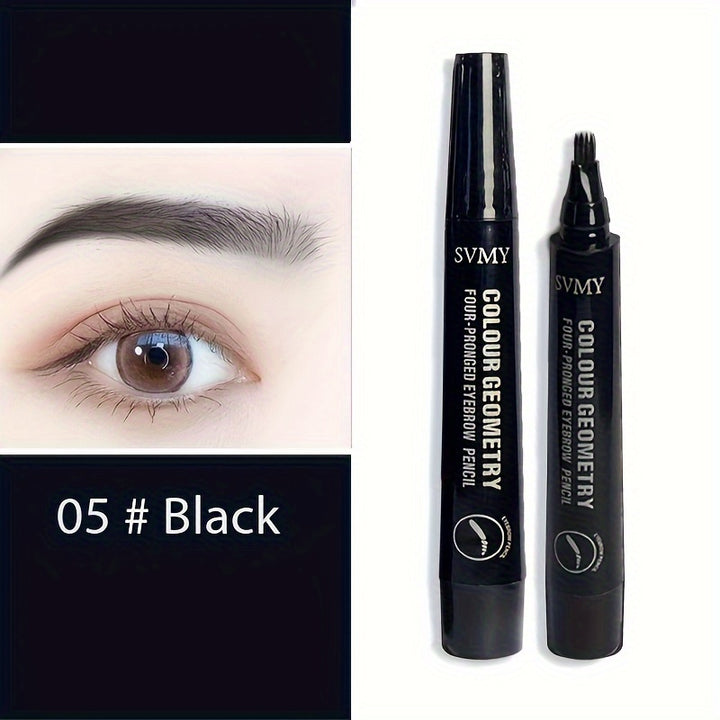 12pcs Quad Eyebrow Pen Set Waterproof Eyebrow Pen, Durable and Colorless, Exquisite Eyebrow Shape