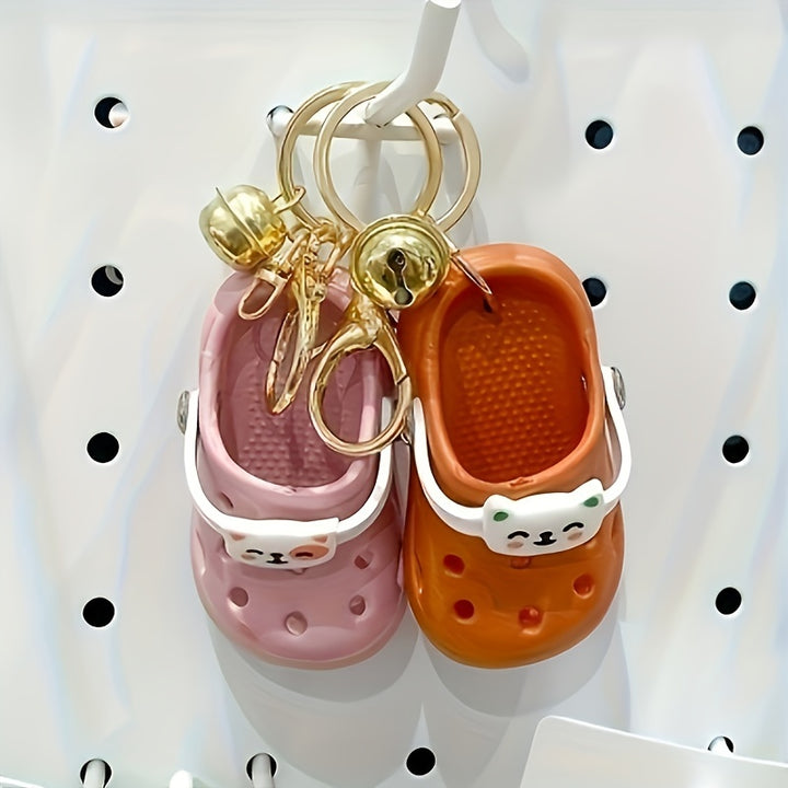 6PCS Whimsical Shoe-Shaped Bell Keychain - Unique Creative Design, Exquisite Small Gift, Backpack Pendant, Bag Accessory, Birthday, Party, Holiday Gift Idea - Total Trends Fusion