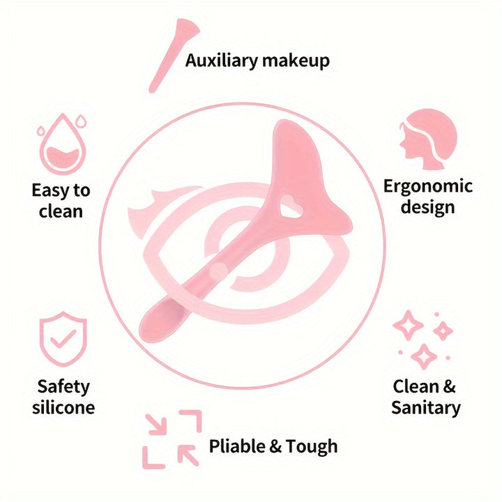 Reusable Silicone Eyeliner Assisted Mascara Shield Multi-purpose Eye Makeup Tool For Beginners Eyeliner, Eyelash, Eyeshadow, Lipstick Application Guide Tool, Easy To Use - Total Trends Fusion