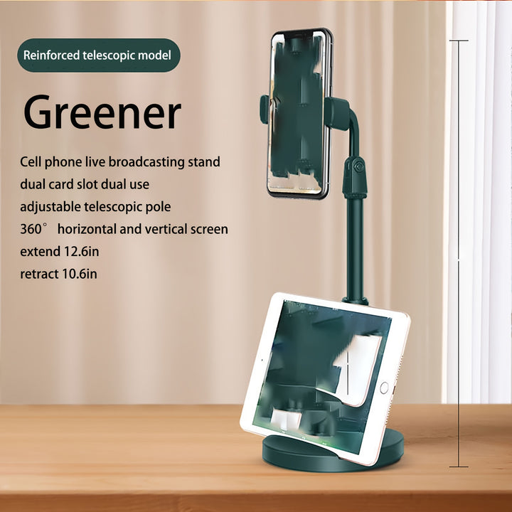 Multi-functional Desktop Stand Slot Cell Phone Holder Strong Load-bearing Capacity Telescopic Height 360° Rotation - Total Trends Fusion