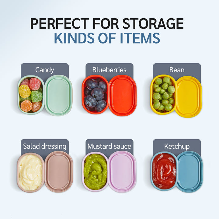 6Pcs/Set Nesting Silicone Food Storage Containers With Lids, BPA Free Reusable Meal Prep Silicone Containers Airtight, Freezer Dishwasher Safe (33.8oz, 20oz, 10oz, 6.7oz, 1.3oz) - Total Trends Fusion