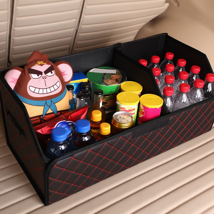 Car Trunk Organizer Box Storage Box, Car Storage Box Multiuse Tools Storage Bag, Multi Compartment Collapsible Trunk Storage Box For Car Truck SUV - Total Trends Fusion