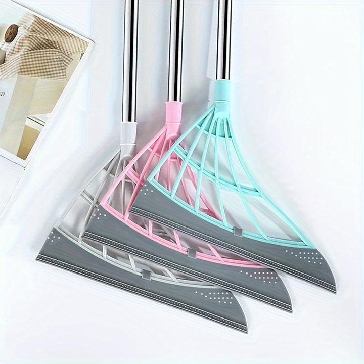 Magic Silicone Broom, Broom Rubber Strip, Sweep Cleaning Floor Wiper, Domestic Toilet Lazy Broom, Effective Glass and Fine Dust Sweeper, Perfect for Hard Floor Cleaning, Durable Plastic Handle, Home cleaning product - Total Trends Fusion