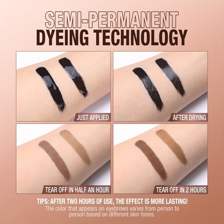 [Halloween trick or treat] 5-Day Tattoo Brow Gel - Semi-Permanent, Even Color, Long-Lasting Makeup - Effortless, Peel-Off For Natural-Looking Brows Daily Essential otwoo